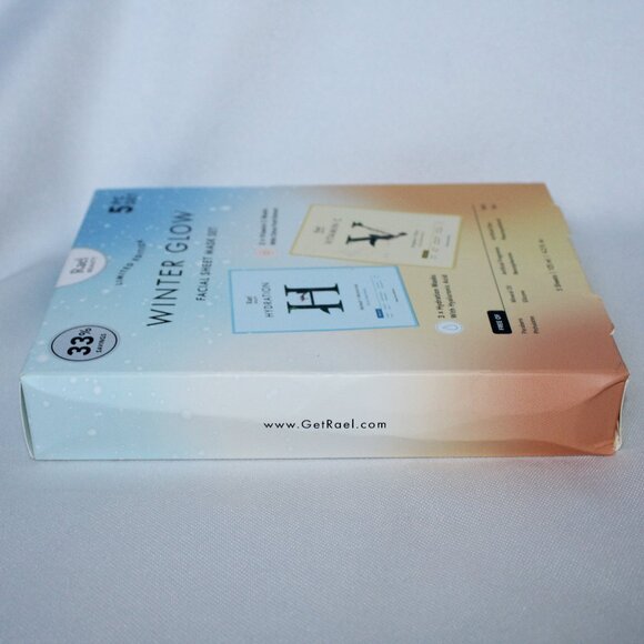 Rael Beauty Limited Edition Winter Glow Facial Sheet Mask Set (5 Sheets) - Picture 5 of 5